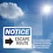 Signmission Escape Route (Right Arrow) Sign With Symbol, 7 in W x Rectangle, Vinyl Decal OS-2PACK-NS-D-57-L-12138 - alternate 4